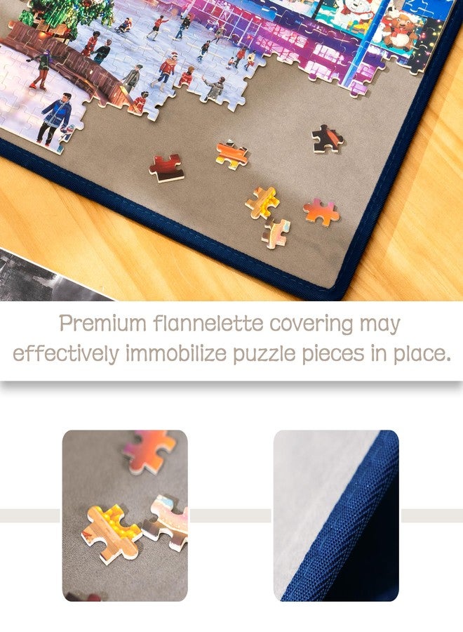 Tektalk Foldable Jigsaw Puzzle Board with 6 Sorting Trays, Non-Slip Surface, Up to 1000 Pieces (Gray) - Image 5